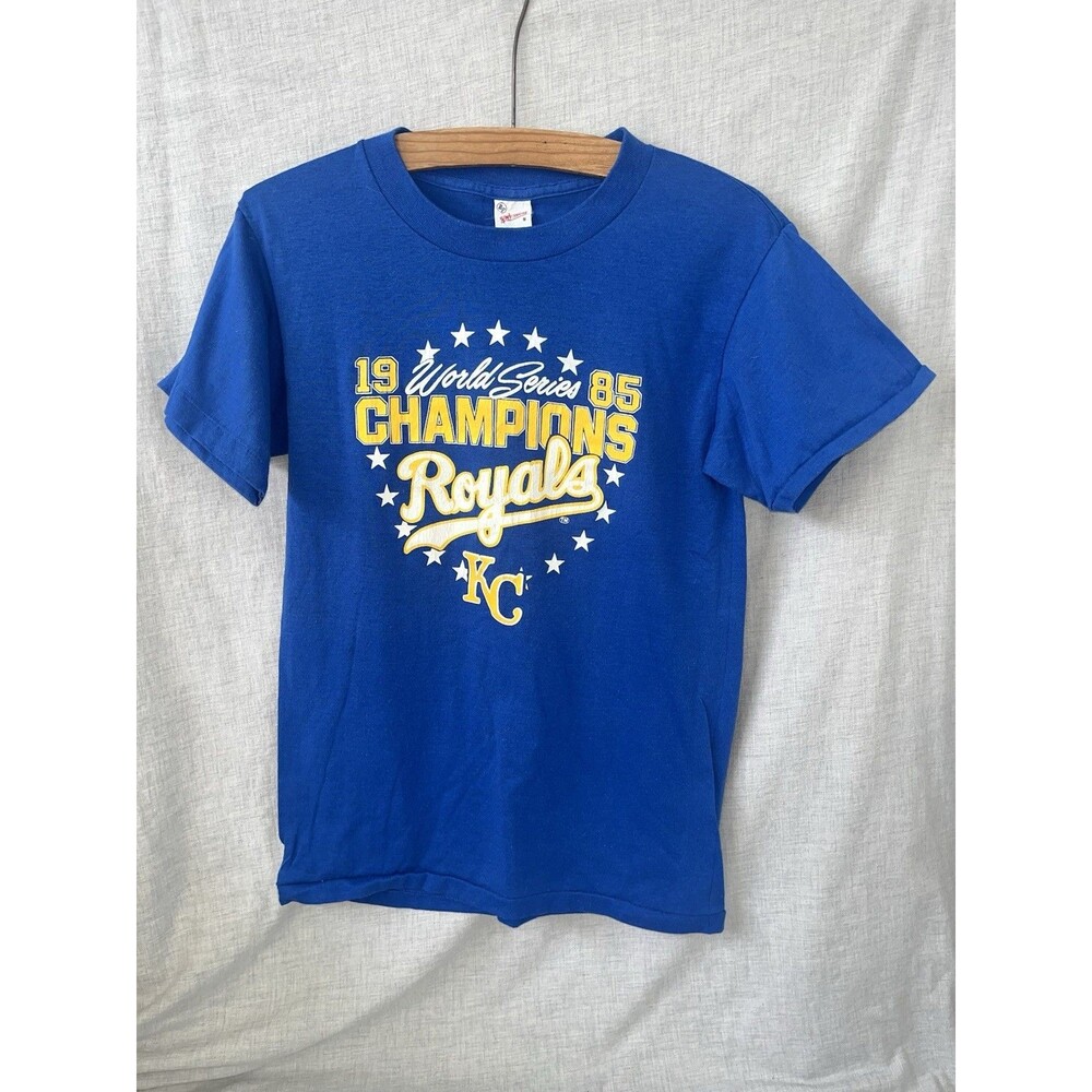 Vintage 1985 Kansas City Royals World Series MLB Single Stitch Tshirt  Medium
